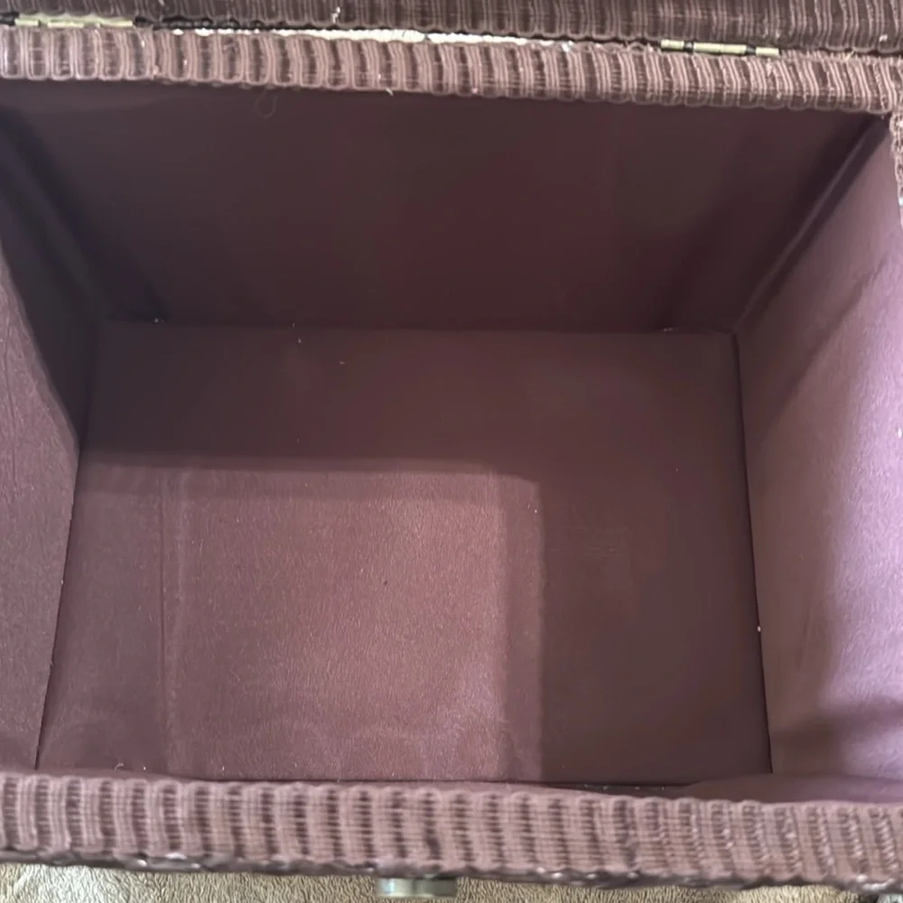 Sew Box Pink and Brown Woven Storage‎ Basket